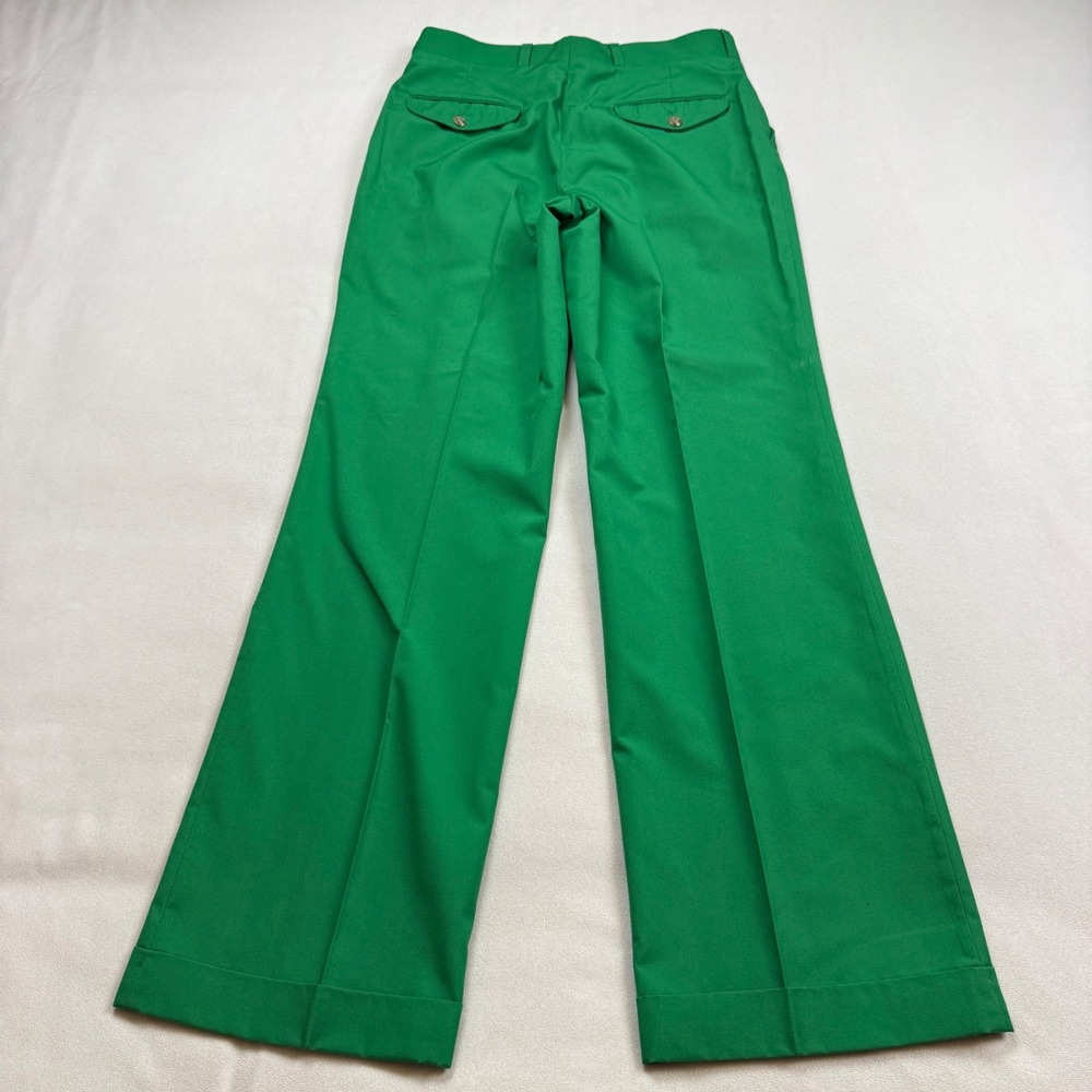 VTG 70's LL Bean Mens Kelly Green Cuffed Ivy League Golf USA Clergy Estate Find - Picture 10 of 11